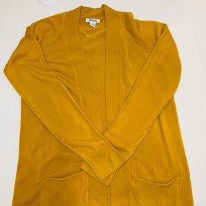 Long Yellow Mustard Cardigan
